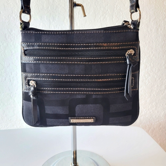 NINE WEST CROSSBODY CANVAS BAG - Picture 1 of 8